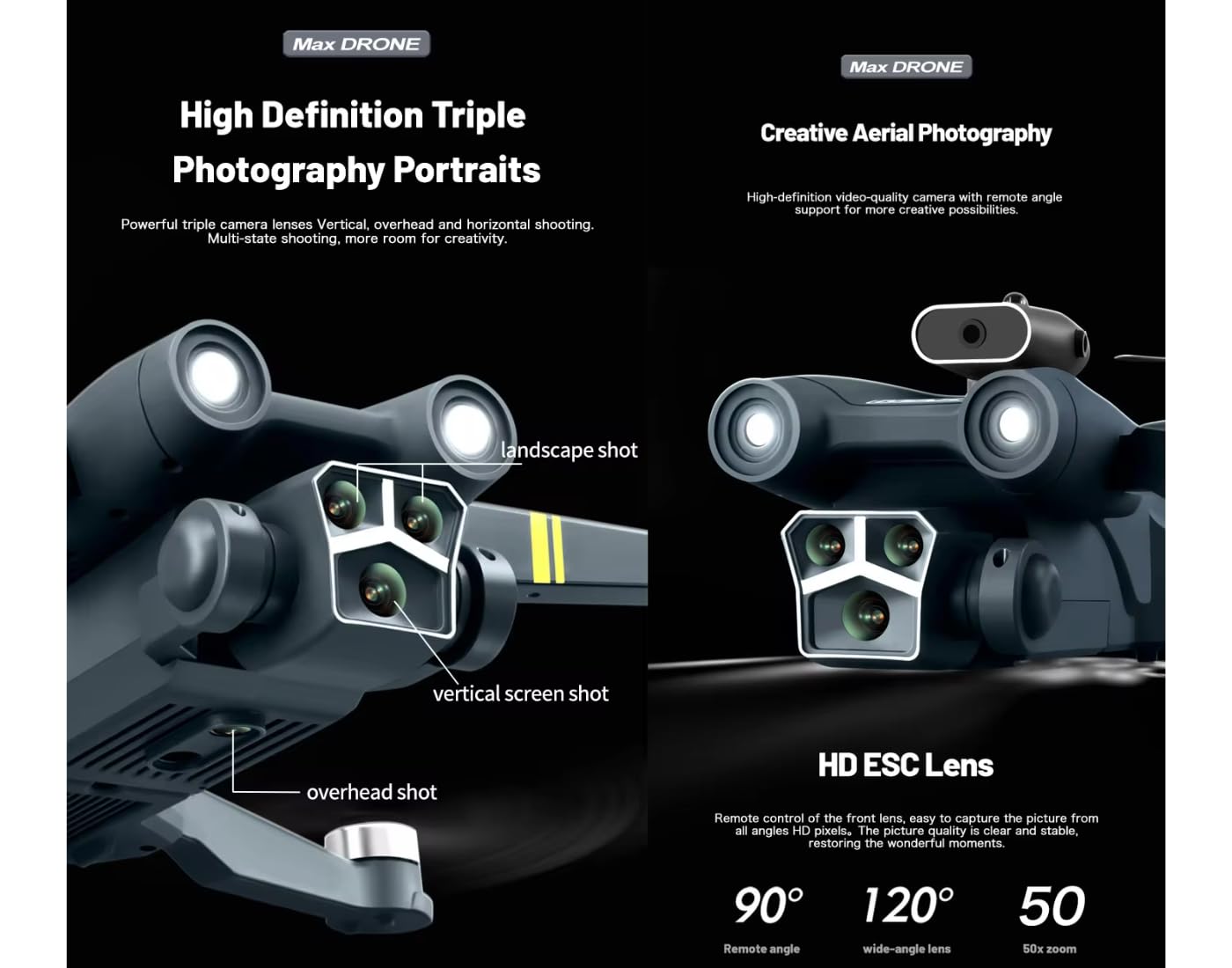 Drone with Camera 4k 25 Mins Flight with 5GHz Transmission Auto Return Motor Foldable and 3D Flips - Image 2
