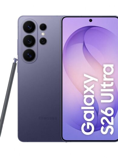 Samsung Galaxy S26 Ultra 5G (Cobalt Violet, 12GB RAM, 256GB Storage) with Built-in Privacy Display, AI